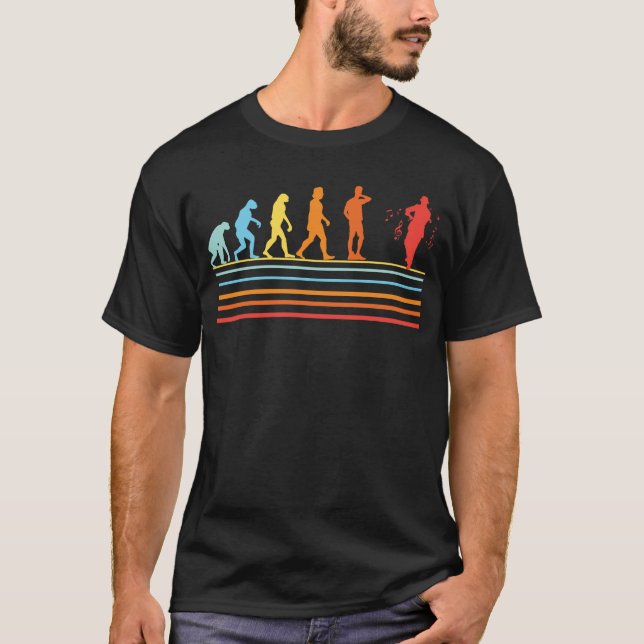 T-shirt Violon Violoniste Evolution de l'évolution du viol (Devant)