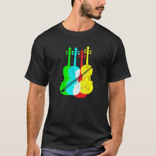 T-shirt Violon violoniste violoniste Lecteur violoncelle V
