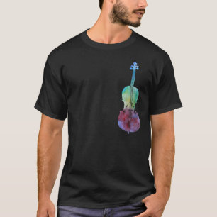 T-shirt Violoncelle lavé par couleur