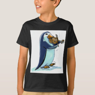 T-shirt Violoniste de pingouin