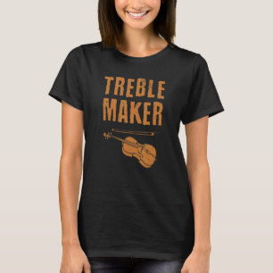 T-shirt Violoniste Mignonne Pour Hommes Femmes Violon Musi