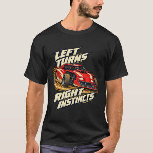 T-shirt Virages à gauche Dirt Modified Instincts à droite
