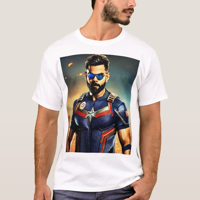 T-shirt "Virat Kohli : Défier les frontières et dominer (Devant)