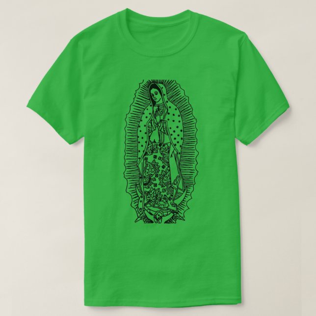T-shirt Virgen de Guadalupe Our Lady of Guadalupe Black an (Design devant)