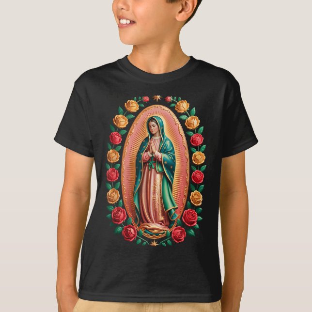 T-shirt Virgen De Guadalupe Saint Mary Christian Religious (Devant)