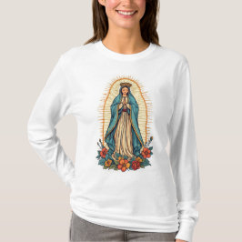 T-shirt Virgin of Guadalupe Women's Long Sleeve Tee Shirt