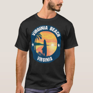 T-shirt Virginia Beach Surfing Vintage Summer Beach Surfer