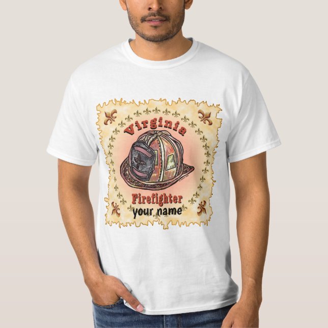 T-shirt Virginia Firefighter (Devant)