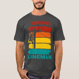 T-shirt Virginia Lineman Sunset Electricien électrique