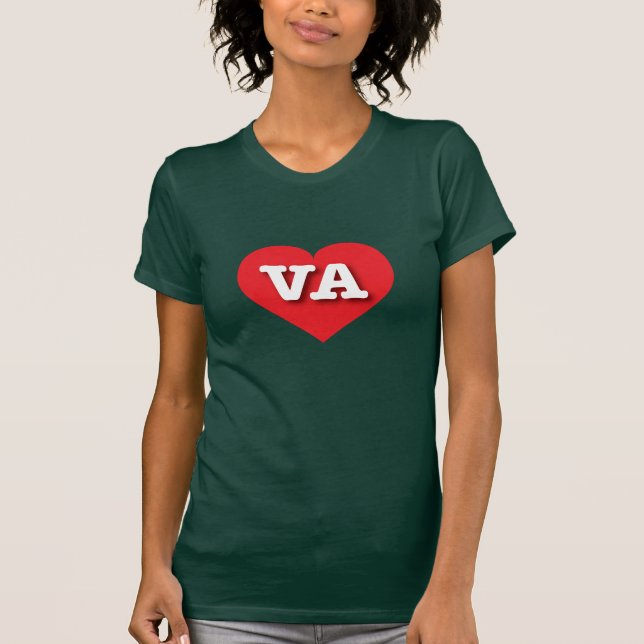 T-shirt Virginia Red Heart - J'aime VA (Devant)