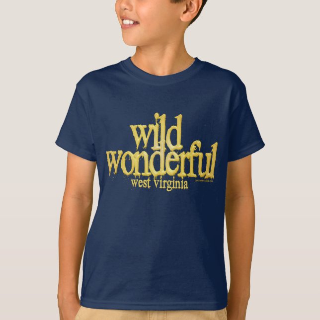 T-shirt Virginie-Jaune occidental merveilleux sauvage (Devant)