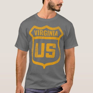 T-shirt Virginie - US autoroutes en détresse look patiné o