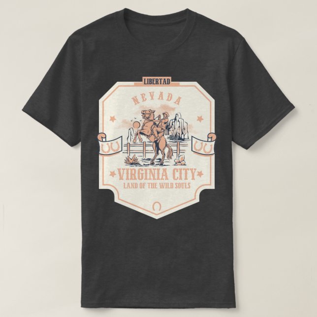 T-shirt Virginie ville Nevada ville sauvage ouest ville 1 (Design devant)