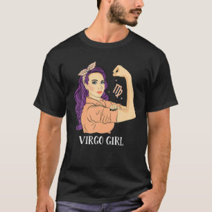 T-shirt Virgo Awesome Pour Femmes Forte Fille Zodiaque