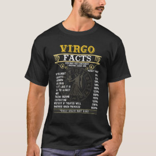 T-shirt Virgo Faits Zodiac Signes Drôle Cadeaux Anniversai