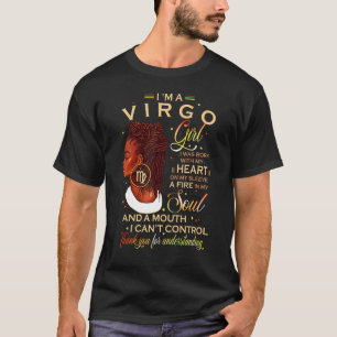 T-shirt Virgo Girl Afro Locs Girl Zodiac Signes Anniversai