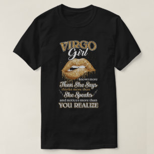 T-shirt Virgo Girl En Sait Plus Qu'Elle Dit Août Septembre