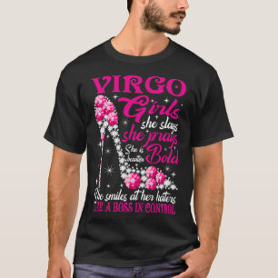 T-shirt Virgo Girl Like a Boss in Control chaussures en di