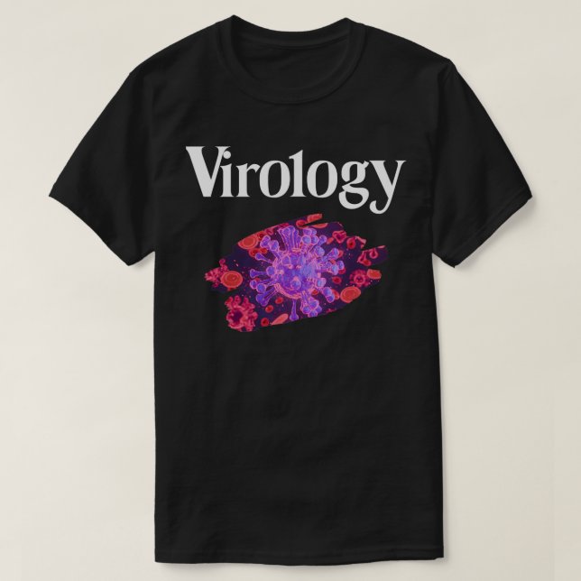 T-shirt Virologie science virus pourpre (Design devant)