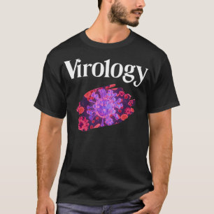 T-shirt Virologie science virus pourpre