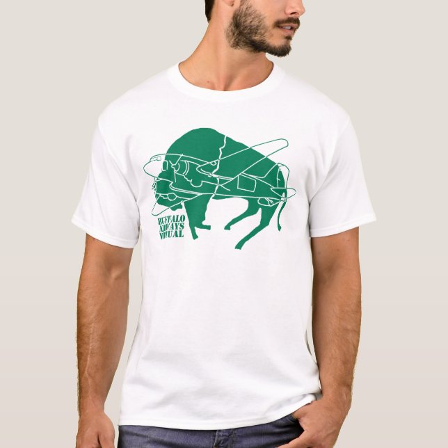 T-shirt virtuel du blanc DC-3 de voies aériennes (Devant)