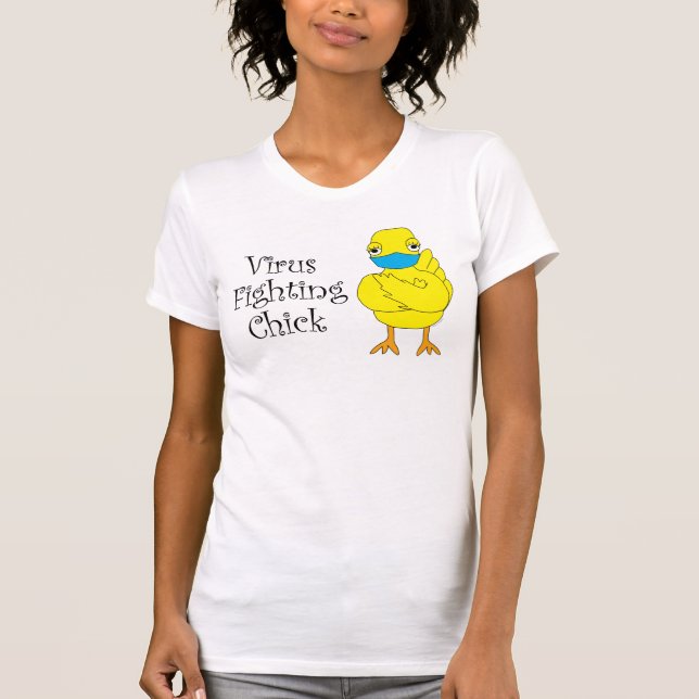 T-shirt Virus Fighting Chick (Devant)