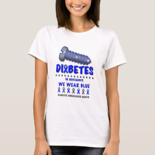 T-shirt Vis Diabète En Novembre Nous Portons Une Sensibil