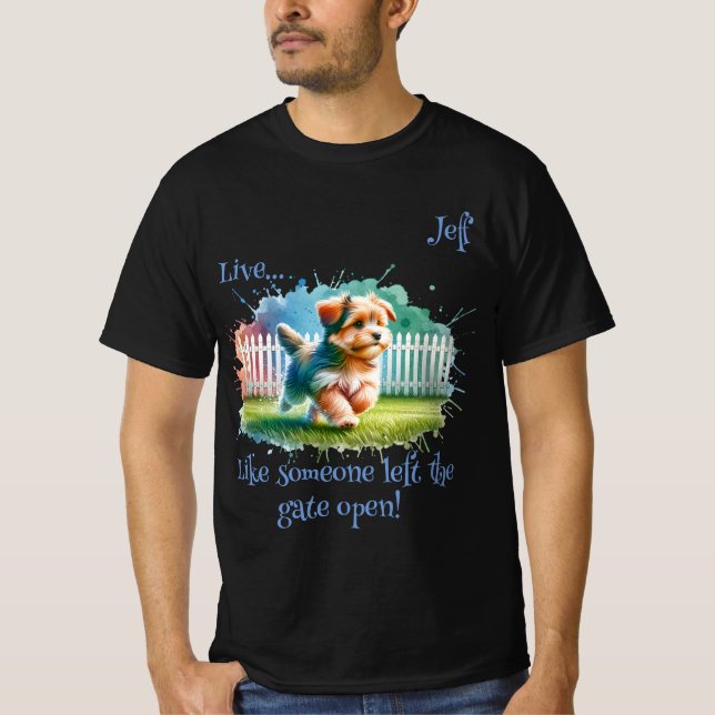 T-shirt "Vis..." Hommes personnalisables (Devant)