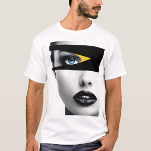 T-shirt Visage abstrait minimaliste