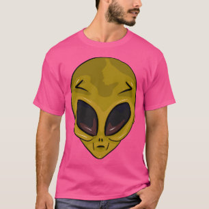 T-shirt Visage Alien jaune