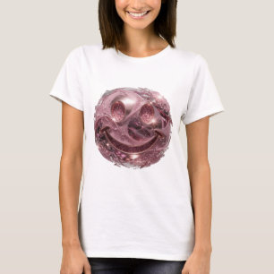 T-shirt Visage Argent Souriant en Gras Design