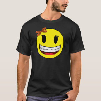 T-shirt visage avec des croisillons - fille