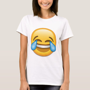 T-shirt Visage avec des larmes d'emoji de joie