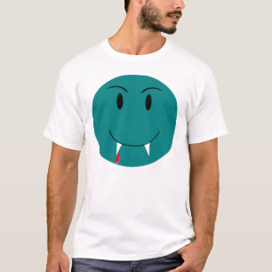 T-shirt Visage bleu avec la chemise de crocs de vampire