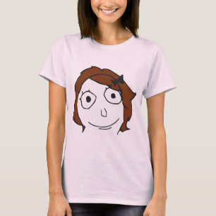 T-shirt Visage Brown Meme de rage de cheveux de Derpina