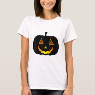 T-shirt Visage Citrouille brillant Halloween Jack O Lanter
