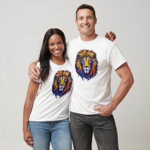 T-shirt Visage coloré du lion
