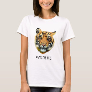 T-shirt Visage d'animal Tigre sauvage