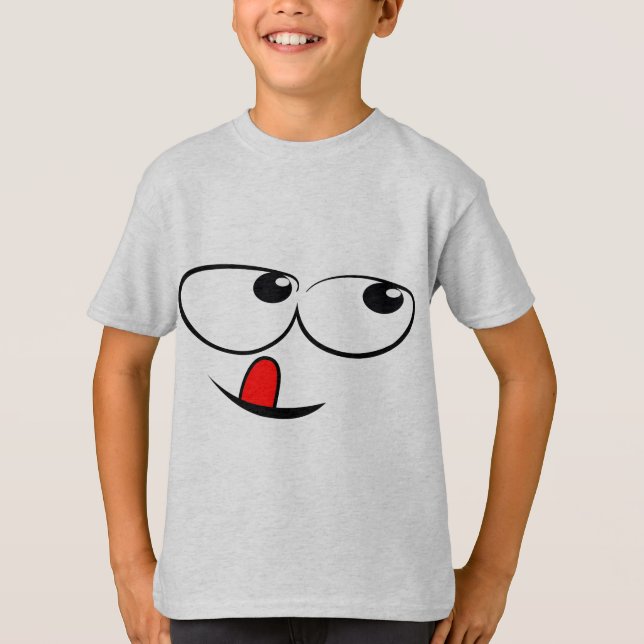 T-shirt Visage de bande dessinée (Devant)