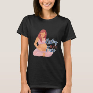 T-shirt Visage de béatitude au repos Maman de yoga enceint