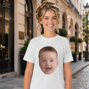 T-shirt Visage de bébé personnalisé, Photo personnalisée d