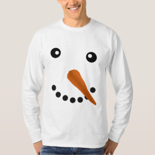 T-SHIRT VISAGE DE BONHOMME DE NEIGE