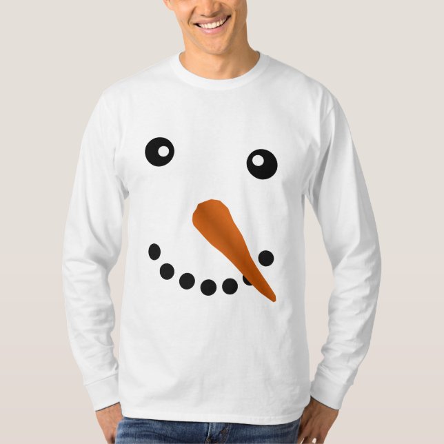 T-SHIRT VISAGE DE BONHOMME DE NEIGE (Devant)