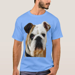 T-shirt Visage de Buldog Américain avec vecteur aux yeux t