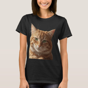 T-shirt visage de chat audacieux – Féroce et éléga