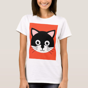T-shirt Visage de Chat Mignon Illustration Vibrante