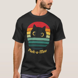 T-shirt visage de chat mignon Peek a Mew