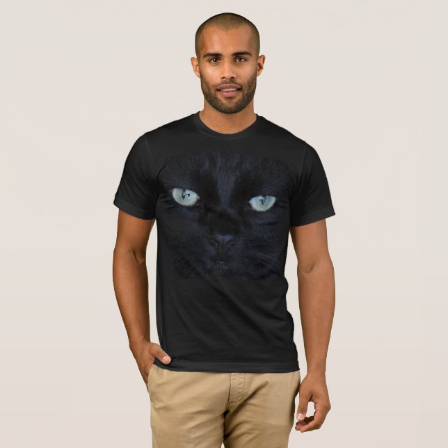 T-shirt - Visage de chat noir (Devant entier)