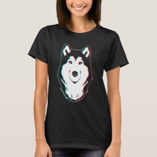 T-shirt Visage de chien malamué de l'Alaska