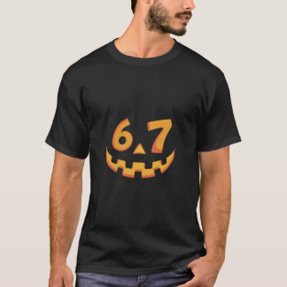 T-shirt Visage de Citrouille Drôle 6.7 Design Halloween